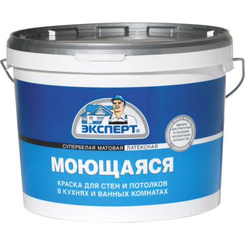 Краска латексная моющаяся белая матовая Эксперт 7 кг