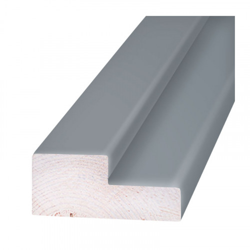 Дверной порог крашеный 2000х38х85мм Серый RAL7040 с притвором Олови