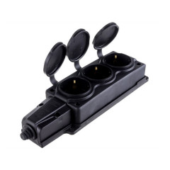 Колодка 3 гнезда с заглушкой, 2P+PE 220V IP54, NE-AD