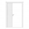 Дверь полотно ответное М3х21 345х2050мм с притвором, с фурнитурой, крашенное Белое Олови