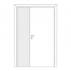 Дверь полотно ответное М3х21 345х2050мм с притвором, с фурнитурой, крашенное Белое Олови