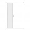 Дверь полотно ответное М3х21 345х2050мм с притвором, с фурнитурой, крашенное Белое Олови