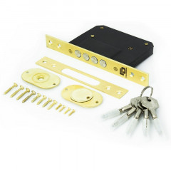 Замок врезной Palladium 0189-4MF латунь, Золото