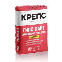 Штукатурка гипсовая Крепс Гипс Лайт, 30кг