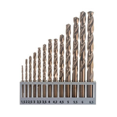 Набор сверл по металлу, 1,5-6,5 мм, 13 предметов, титан кобальт Р6М5К5 Trigger 74342