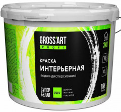 Краска ВД интерьерная Gross'art Profi супербелая 14 кг
