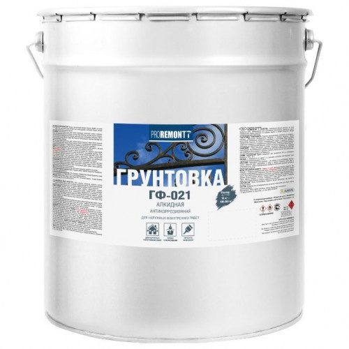 Грунт ГФ-021 серый PROREMONTT ЛАКРА 18 кг