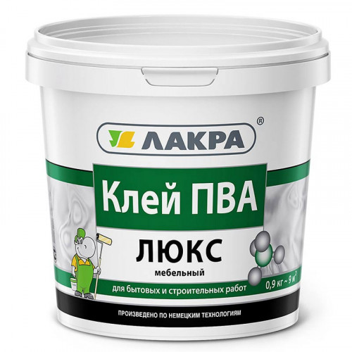 Клей ПВА мебельный Люкс 0,9 кг, Лакра