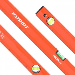 Уровень алюминиевый 1000мм, 3 глазка, линейка LCP-1000 Patriot 350005510