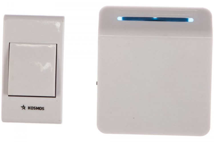 Дверной звонок беспроводной 32 мелодии 150м белый KOC_AG306A Космос
