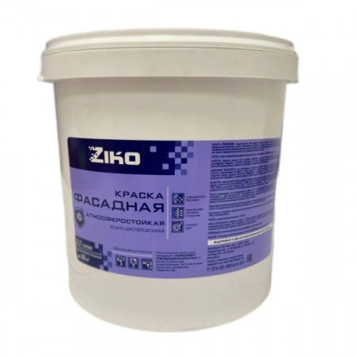 Краска фасадная прозрачная морозостойкая, база С, ZIKO 12.4кг
