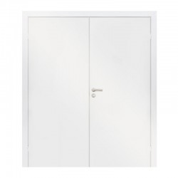 Дверь полотно ответное М7х21 645х2050мм с притвором, с фурнитурой, крашенное Белое Олови