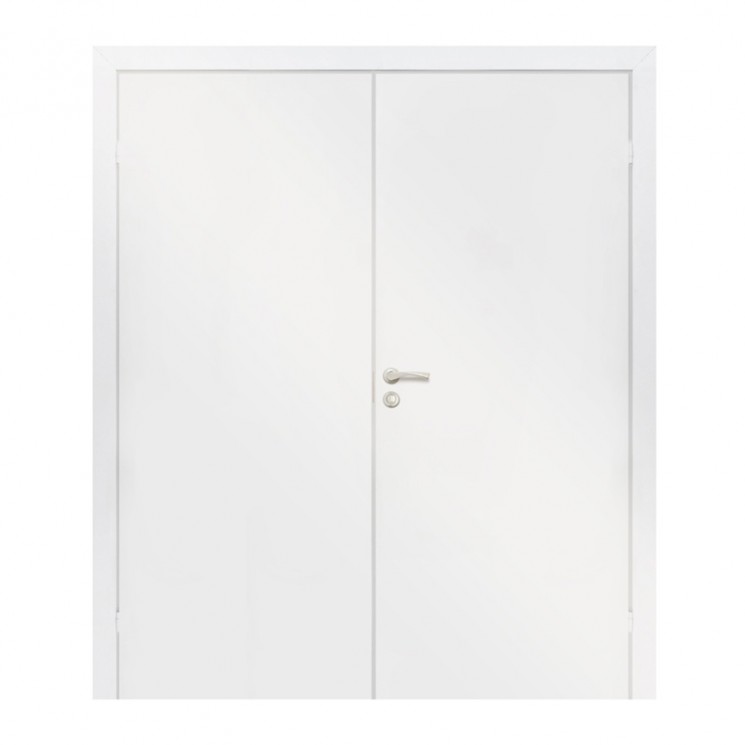 Дверь полотно ответное М7х21 645х2050мм с притвором, с фурнитурой, крашенное Белое Олови