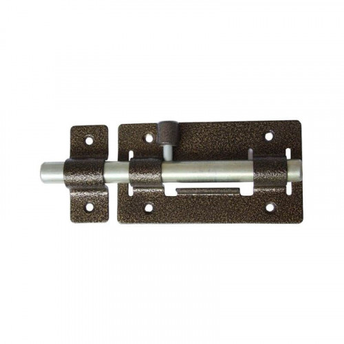 Задвижка дверная ЗД 01, накладная, круглый ригель, бронза