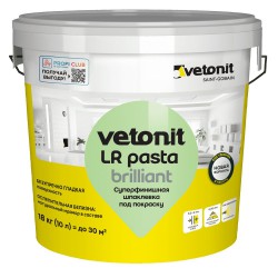 Шпаклевка готовая Vetonit LR Pasta Brilliant суперфинишная 10л/18кг