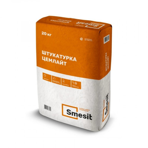 Штукатурка цементная Smesit Цемлайт 20кг