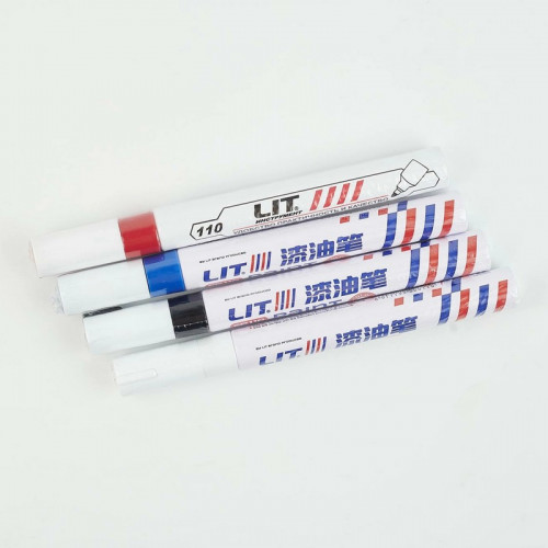 Маркер строительный красный, алюминиевый корпус, 3мл MA22002