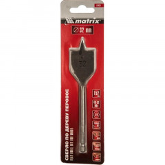 Сверло перовое по дереву d32х152мм Matrix 70424