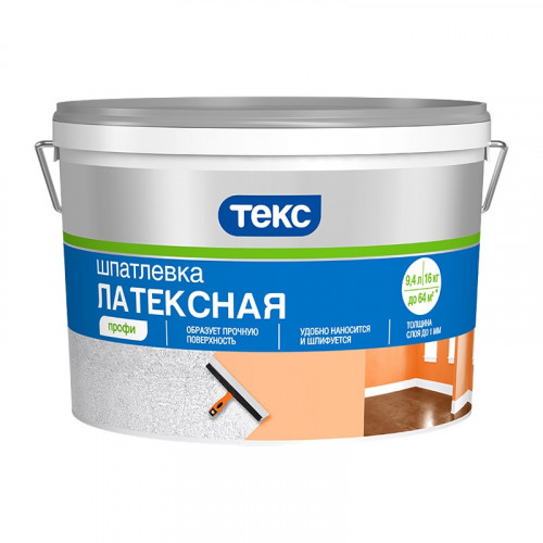 Шпатлевка латексная ТЕКС Профи, 16 кг