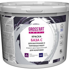 Краска ВД универсальная Gross&#039;art Profi бесцветная База С, 11 кг