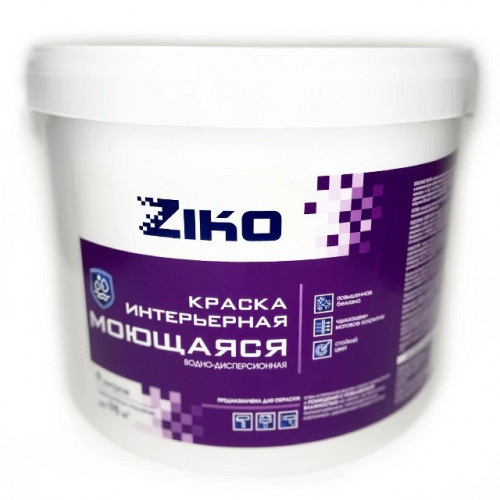 Краска моющаяся интерьерная База С, ZIKO 3.7кг