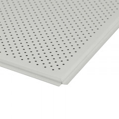 Панель с открытыми стыками эконом Tegular AP600A6 А903RUS/F 600х600мм, Белый с перфорацией d=1,5