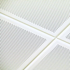 Панель с открытыми стыками эконом Tegular AP600A6 А903RUS/F 600х600мм, Белый с перфорацией d=1,5