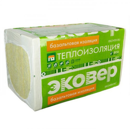 Каменная вата ЭКОВЕР Фасад Декор Оптима 135кг/м3 1000x600х100мм 3 шт 1,8м2 (0,18м3)