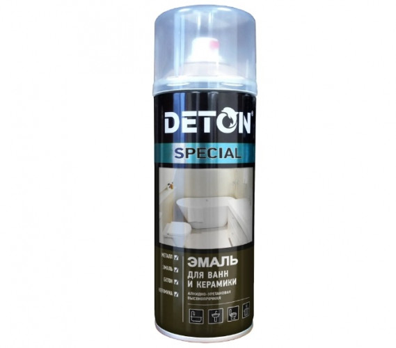 Эмаль аэрозольная для ванн и керамики 520мл белая DETON SPECIAL DTN-A07300