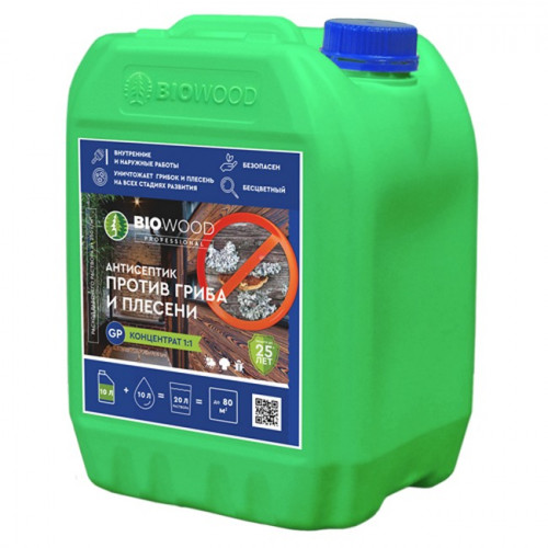 Антисептик против плесени и грибка концентрат 1:1 Biowood 10л