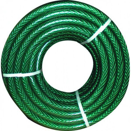 Шланг поливочный ПВХ ЛЮКС армированный ,зеленый, 3-х слойный, 1,85мм, D 1/2", 50м