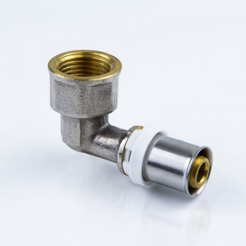 Угольник латунный пресс 16х1/2" внутренняя резьба Aquasfera 8007-01