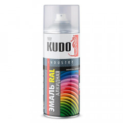 Эмаль аэрозольная алкидная RAL9003 сигнальный белый KU-09003 KUDO 520мл