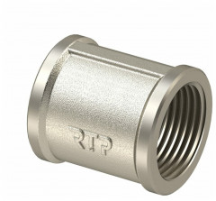 Муфта латунная 1/2", внутренняя/внутренняя резьба РТП 25166