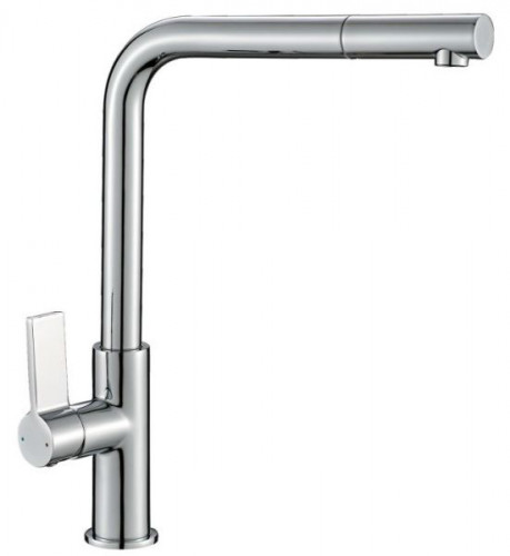 Смеситель для кухни одноручный средний излив гайка латунь хром Haiba HB70501