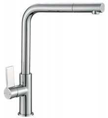 Смеситель для кухни одноручный средний излив гайка латунь хром Haiba HB70501