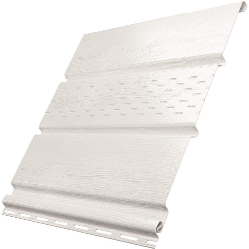 Софит с частичной перфорацией 3000*305мм белый Ю-пласт