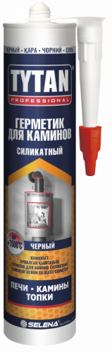 Герметик силикатный для каминов черный Tytan Professional 280 мл