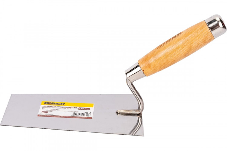 Кельма каменщика трапециевидная нержавеющая 180мм Бибер 35413