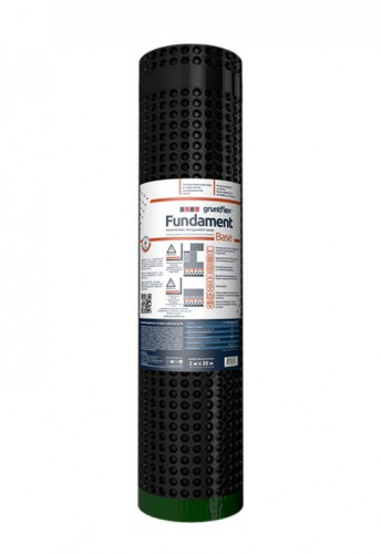 Профилированная мембрана Фундамент Беис 550 (Fundament Base) 2,0х20м (40м2) Gruntflex