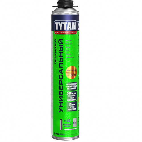 Клей-пена универсальная GUN Tytan Professional всесезонная (до -10) 750 мл