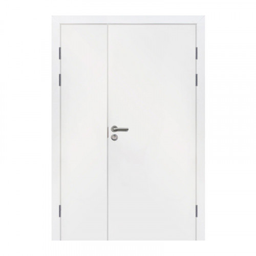Дверь белая полуторная крашеная с притвором (в комплекте) М12,4*21 Олови