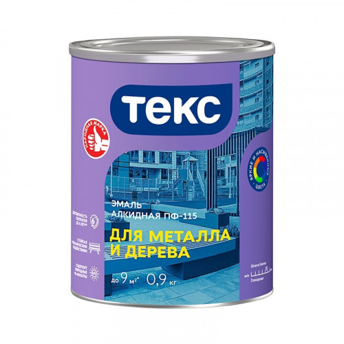 Эмаль ПФ-115 черная Оптимум ТЕКС 0,9кг