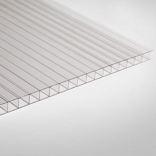 Сотовый поликарбонат 10мм Прозрачный 2,1х12м Колибри Полигаль, 1,25кг/м2