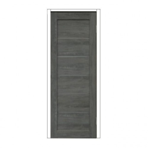 Дверное полотно из экошпона без механизма замка "Канзас" М7 со стеклом графит Олови