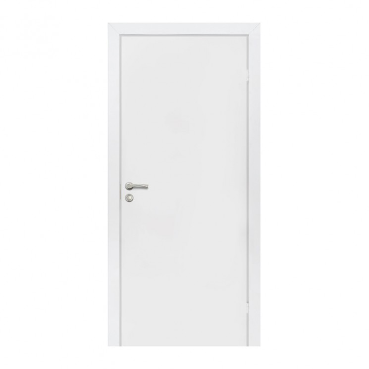 Дверь глухая 600*2000 Белое крашенное ГОСТ с замком Олови