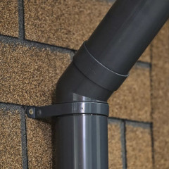 Колено водоотводное 135 ПВХ, Черный Оптима Технониколь 073464