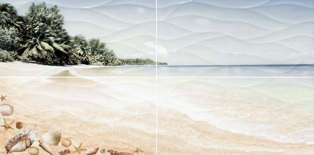 Панно Alma Ceramica из 4 плиток Riviera 498x1000x8,5 PWU09RVR1