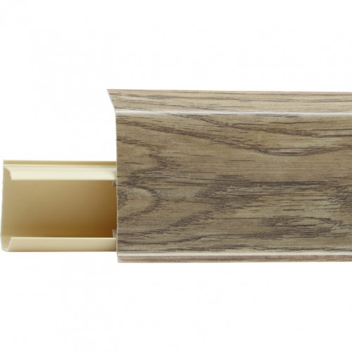 Плинтус Winart Quadro 55, 538 Дуб Эльбрус, 2,2м со съемной панелью