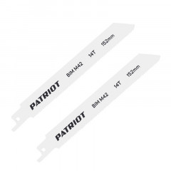 Полотно пильное для сабельной пилы по металлу 152х19х0,92мм, 14ТPI Patriot 2 шт.